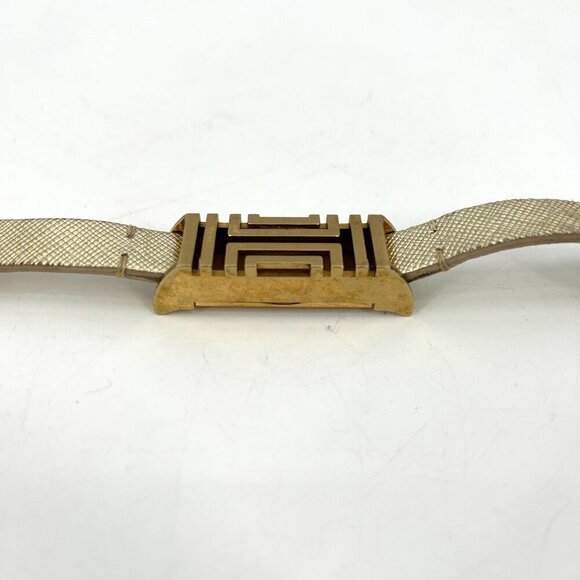 TORY BURCH Gold Tone Metallic Fitbit Holder Leather Wrap Bracelet - Picture 4 of 10